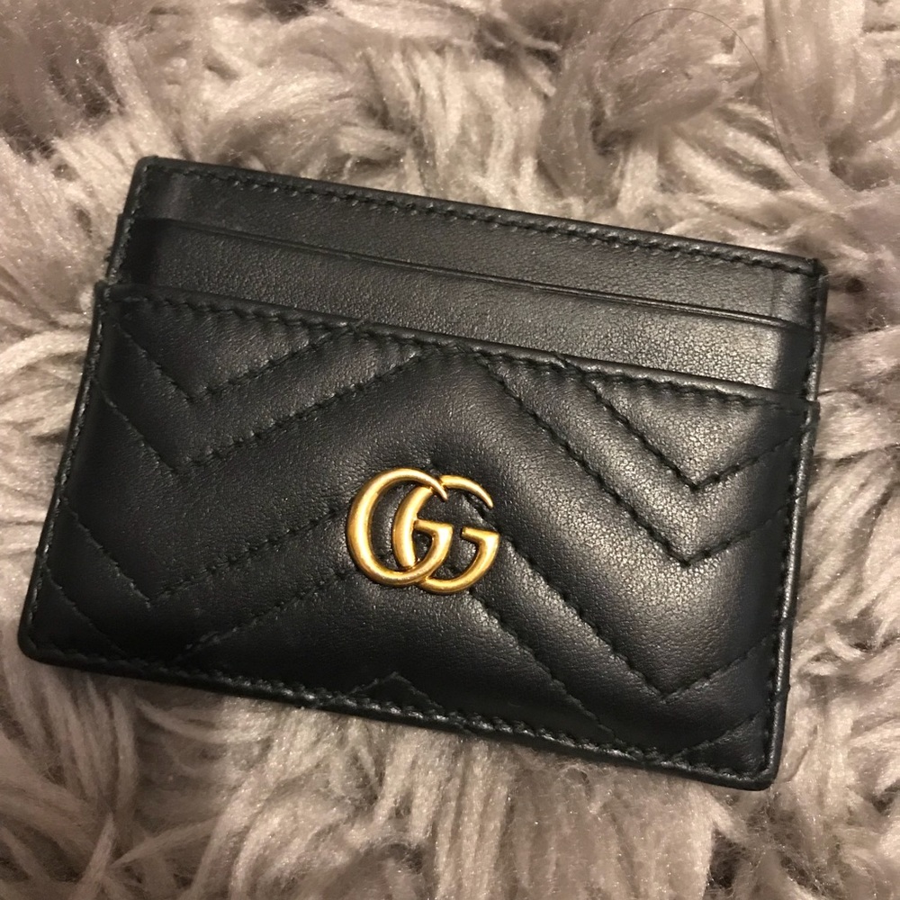Gucci marmont matelasse leather card case